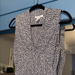 Black and White Sleeveless Dress White House Black Market